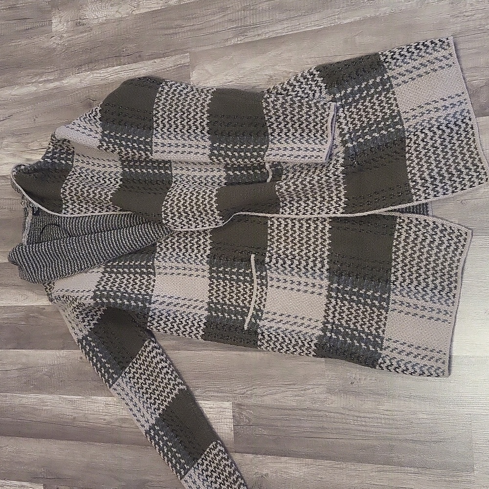 Hooded Open Front Sweater